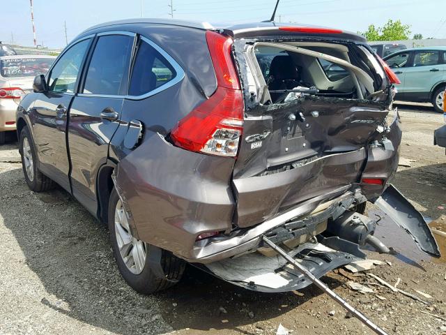 2HKRM4H72GH713841 - 2016 HONDA CR-V EXL BROWN photo 3