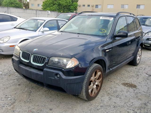 WBXPA93454WA65191 - 2004 BMW X3 3.0I BLACK photo 2