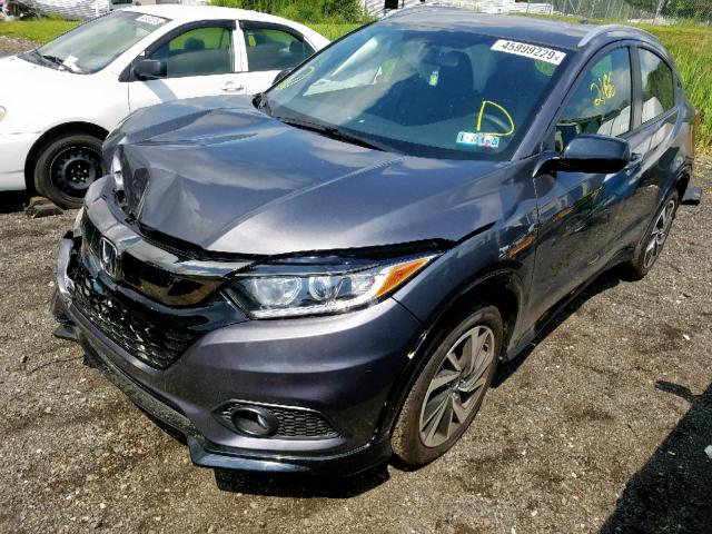 3CZRU6H10KG704364 - 2019 HONDA HR-V SPORT GRAY photo 2