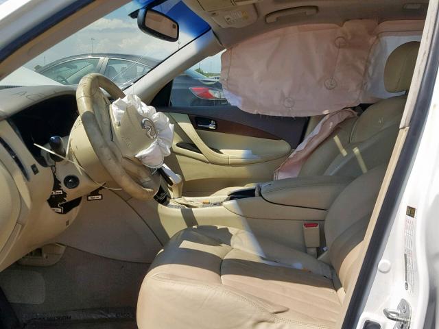 JNKAJ09E88M302641 - 2008 INFINITI EX35 BASE WHITE photo 5