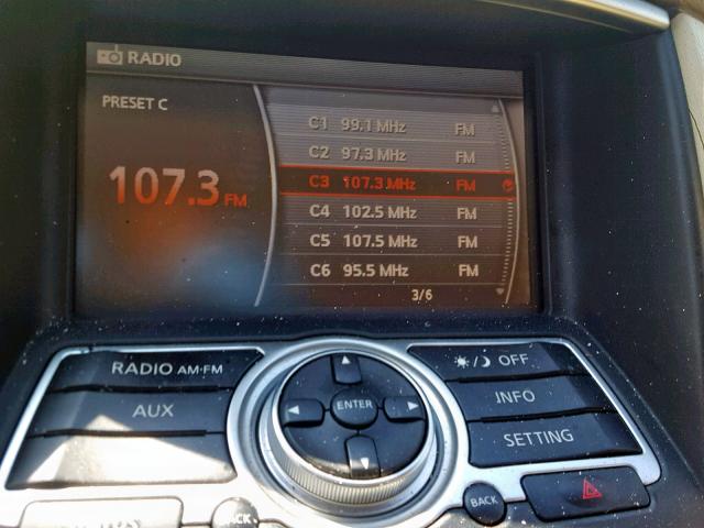 JNKAJ09E88M302641 - 2008 INFINITI EX35 BASE WHITE photo 9