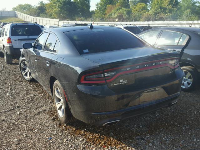 2C3CDXHG8GH265805 - 2016 DODGE CHARGER SX BLACK photo 3