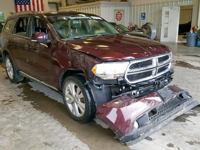 1C4RDJDG8CC267107 - 2012 DODGE DURANGO CR MAROON photo 1