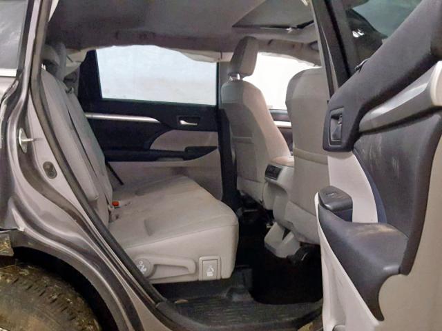 5TDJKRFH6FS135070 - 2015 TOYOTA HIGHLANDER GRAY photo 6