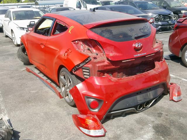 KMHTC6AE2DU180867 - 2013 HYUNDAI VELOSTER T RED photo 3