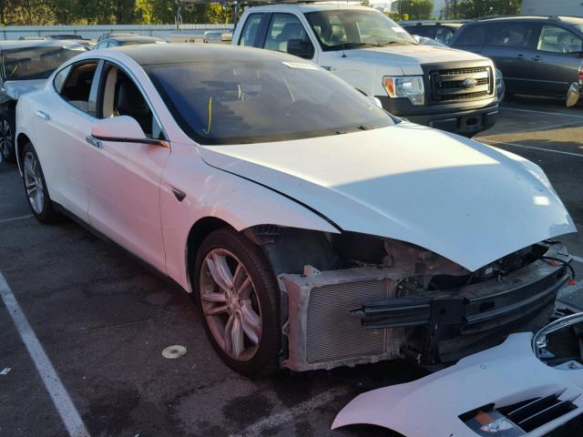 5YJSA1H1XEFP35554 - 2014 TESLA MODEL S WHITE photo 1