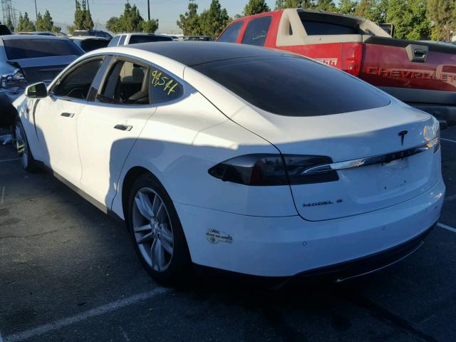 5YJSA1H1XEFP35554 - 2014 TESLA MODEL S WHITE photo 3