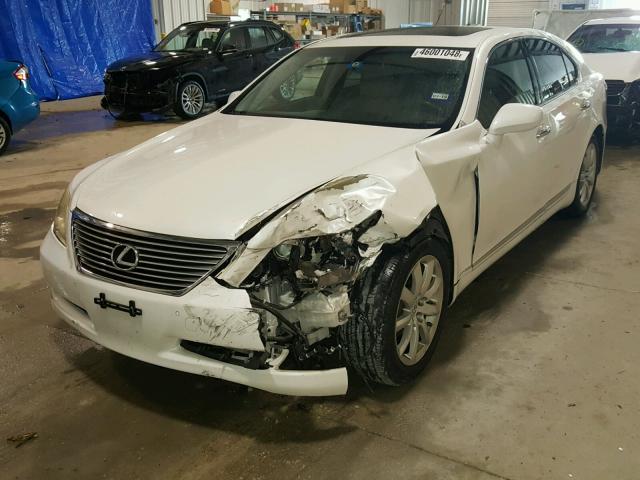 JTHBL46F375015851 - 2007 LEXUS LS 460 WHITE photo 2