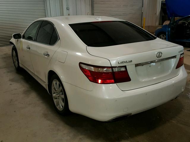 JTHBL46F375015851 - 2007 LEXUS LS 460 WHITE photo 3