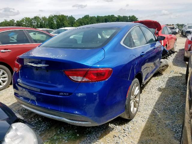 1C3CCCAB5FN571344 - 2015 CHRYSLER 200 LIMITE BLUE photo 4