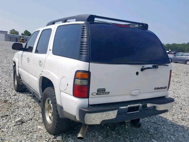 1GNEC13T05R258781 - 2005 CHEVROLET TAHOE C150 WHITE photo 3