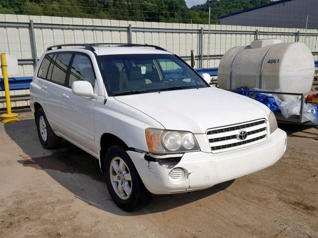 JTEGF21AX10013125 - 2001 TOYOTA HIGHLANDER WHITE photo 1