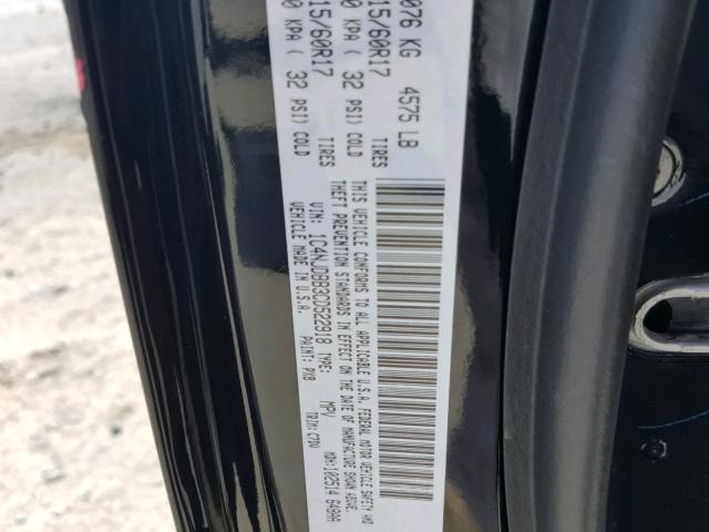 1C4NJDBB3CD522918 - 2012 JEEP COMPASS SP 黑色 照片 10