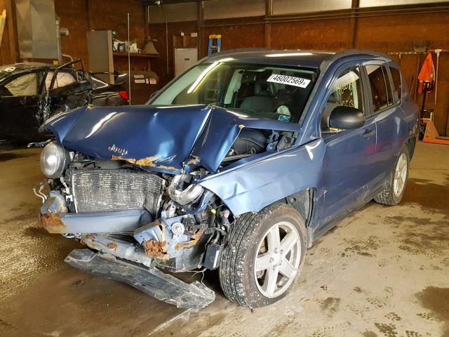 1J8FF47W07D279018 - 2007 JEEP COMPASS BLUE photo 2