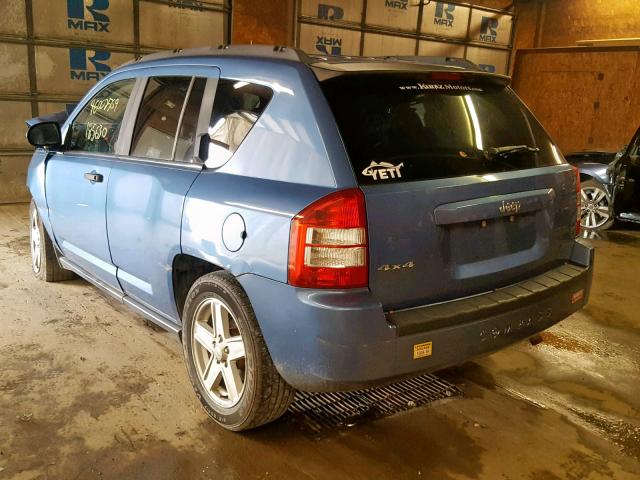 1J8FF47W07D279018 - 2007 JEEP COMPASS BLUE photo 3