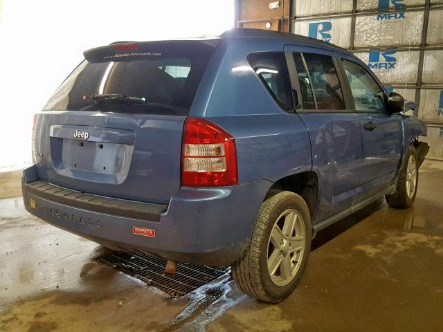 1J8FF47W07D279018 - 2007 JEEP COMPASS BLUE photo 4