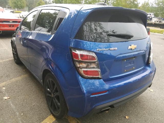 1G1JF6SBXH4162803 - 2017 CHEVROLET SONIC PREM BLUE photo 3