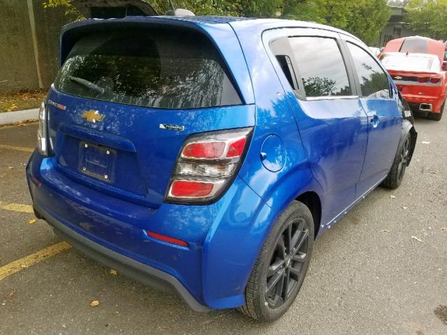 1G1JF6SBXH4162803 - 2017 CHEVROLET SONIC PREM BLUE photo 4