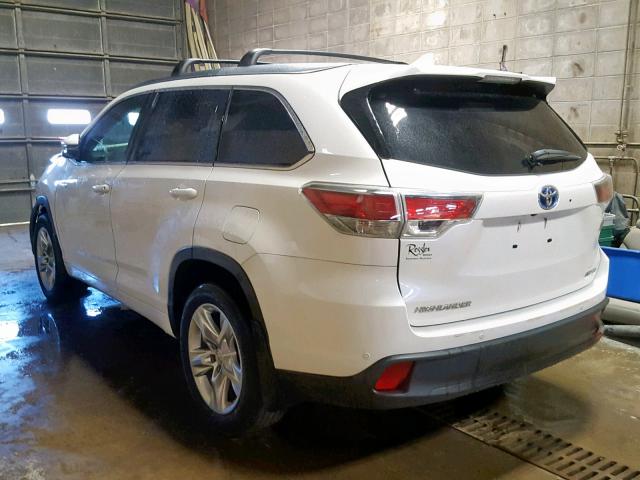 5TDDCRFH5FS007204 - 2015 TOYOTA HIGHLANDER WHITE photo 3