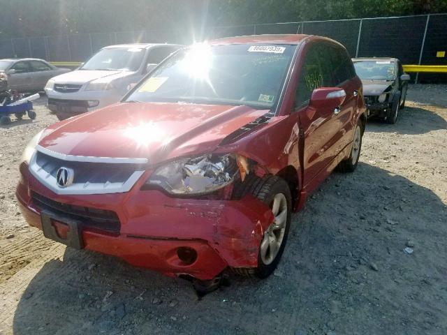 5J8TB18577A023505 - 2007 ACURA RDX TECHNO RED photo 2