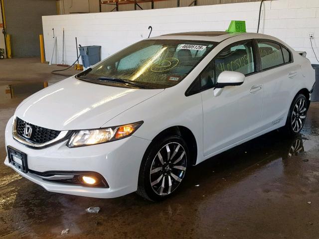 19XFB2F99EE216031 - 2014 HONDA CIVIC EXL თეთრი ფოტო 2