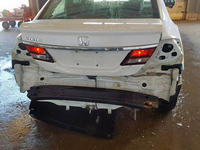 19XFB2F99EE216031 - 2014 HONDA CIVIC EXL თეთრი ფოტო 9
