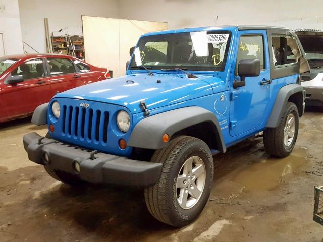 1J4AA2D13BL568013 - 2011 JEEP WRANGLER S BLUE photo 2