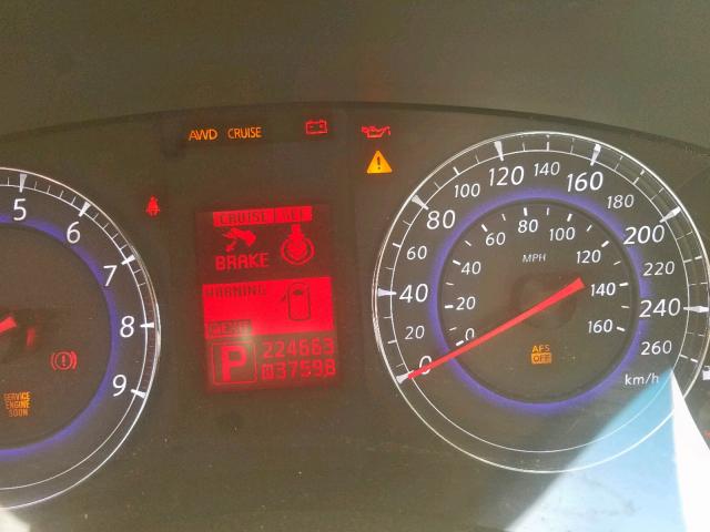 JNKAJ09F98M356538 - 2008 INFINITI EX35 BASE GRAY photo 8