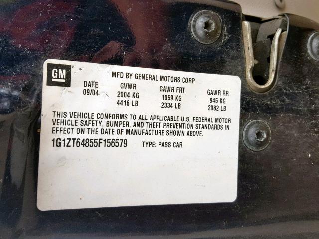 1G1ZT64855F156579 - 2005 CHEVROLET MALIBU MAX 蓝色 照片 10