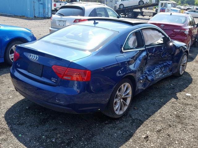 WAULFAFR4EA016417 - 2014 AUDI A5 PREMIUM BLUE photo 4