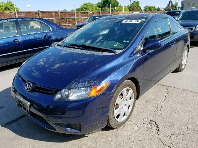 2HGFG12608H535125 - 2008 HONDA CIVIC LX BLUE photo 2