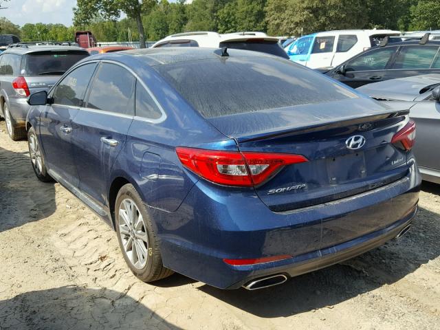 5NPE34AF9GH268775 - 2016 HYUNDAI SONATA SPO BLUE photo 3