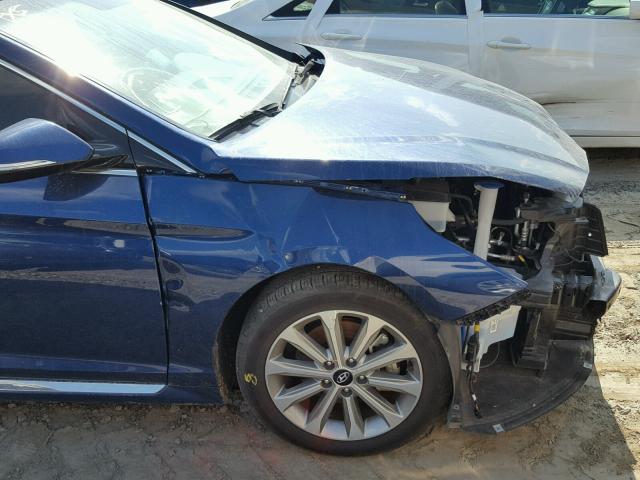 5NPE34AF9GH268775 - 2016 HYUNDAI SONATA SPO BLUE photo 9