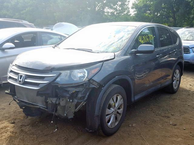 2HKRM4H55EH608318 - 2014 HONDA CR-V EX GRAY photo 2