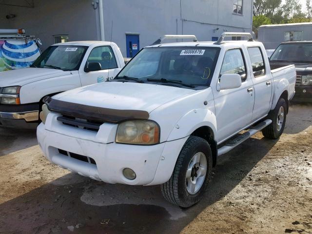 1N6ED27T01C318638 - 2001 NISSAN FRONTIER C WHITE photo 2