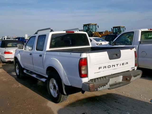 1N6ED27T01C318638 - 2001 NISSAN FRONTIER C WHITE photo 3