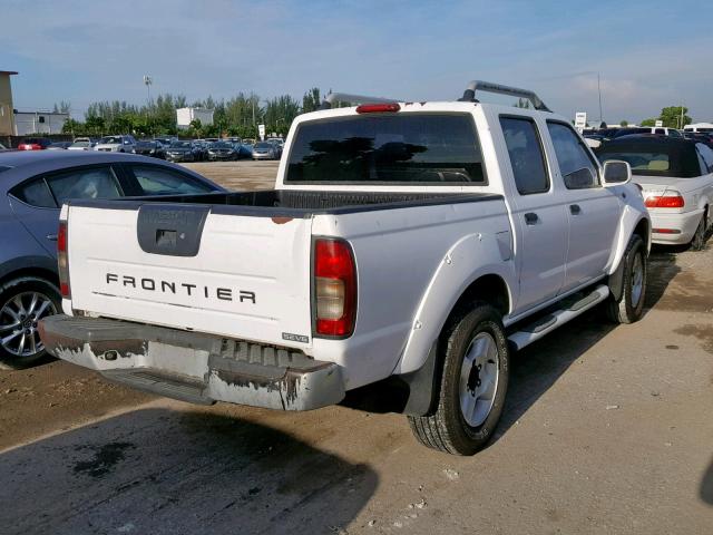 1N6ED27T01C318638 - 2001 NISSAN FRONTIER C WHITE photo 4