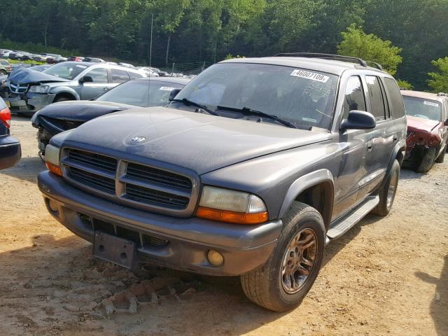 1B4HS38N52F195489 - 2002 DODGE DURANGO SP GRAY photo 2