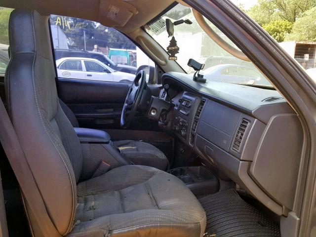 1B4HS38N52F195489 - 2002 DODGE DURANGO SP GRAY photo 5