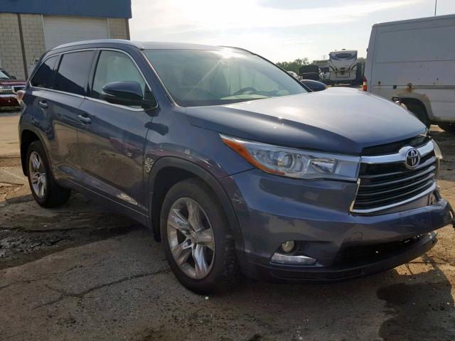 5TDDKRFH5FS103708 - 2015 TOYOTA HIGHLANDER BLUE photo 1