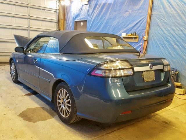 YS3FB79Y286002646 - 2008 SAAB 9-3 2.0T BLUE photo 3