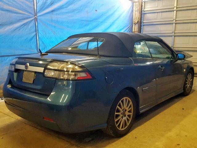 YS3FB79Y286002646 - 2008 SAAB 9-3 2.0T BLUE photo 4