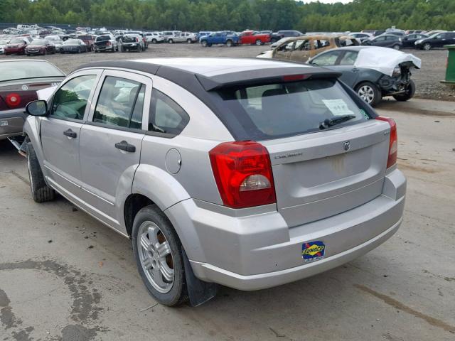 1B3HB48B97D558122 - 2007 DODGE CALIBER SX SILVER photo 3