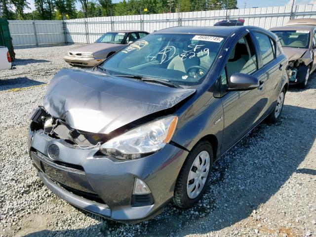 JTDKDTB38D1553663 - 2013 TOYOTA PRIUS C GRAY photo 2