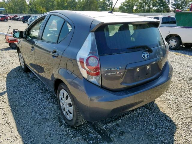 JTDKDTB38D1553663 - 2013 TOYOTA PRIUS C GRAY photo 3