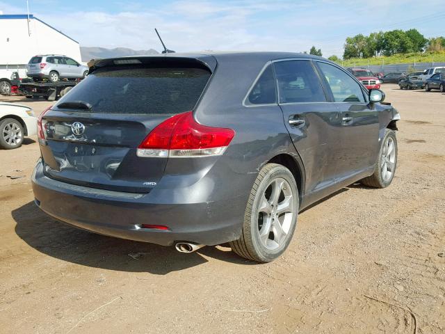 4T3BK3BB8BU059721 - 2011 TOYOTA VENZA GRAY photo 4