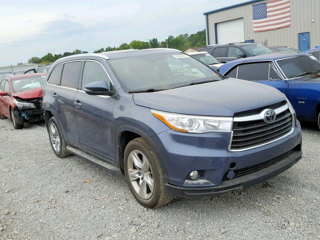 5TDDKRFH1ES031291 - 2014 TOYOTA HIGHLANDER BLUE photo 1