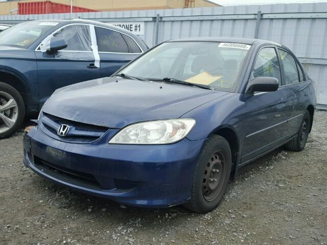 2HGES16484H910143 - 2004 HONDA CIVIC DX BLUE photo 2