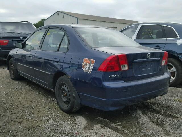 2HGES16484H910143 - 2004 HONDA CIVIC DX BLUE photo 3