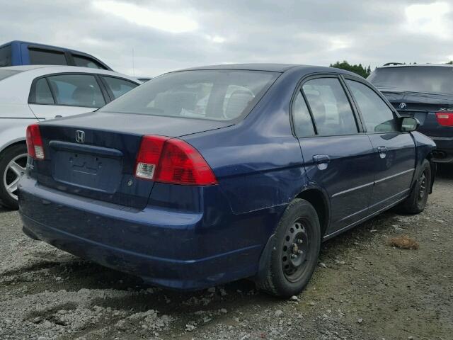 2HGES16484H910143 - 2004 HONDA CIVIC DX BLUE photo 4